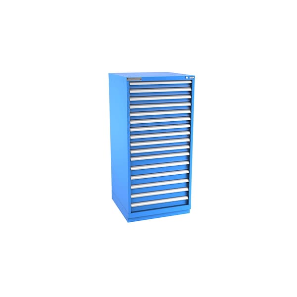 Champion Tool Storage Modular Drawer Cabinet, 16 Drawer, Blue, Steel, 28 in W x 28-1/2 in D x 59-1/2 in H S27001601ILCFTB-BB - main
